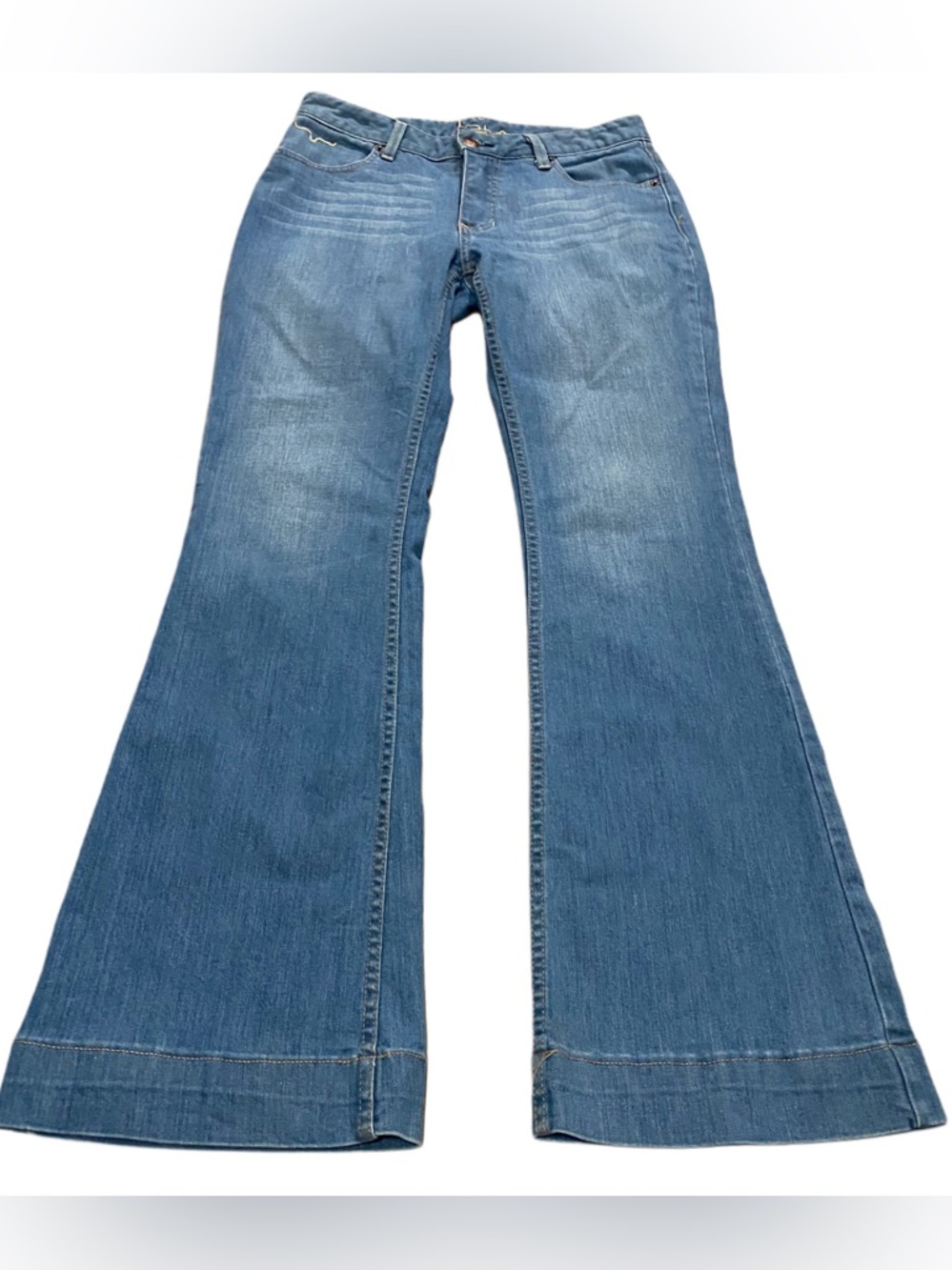 Kimes Ranch Lola Jeans Women's 6/32 Blue Wide Leg Boot Cut Flare Cowgirl USA